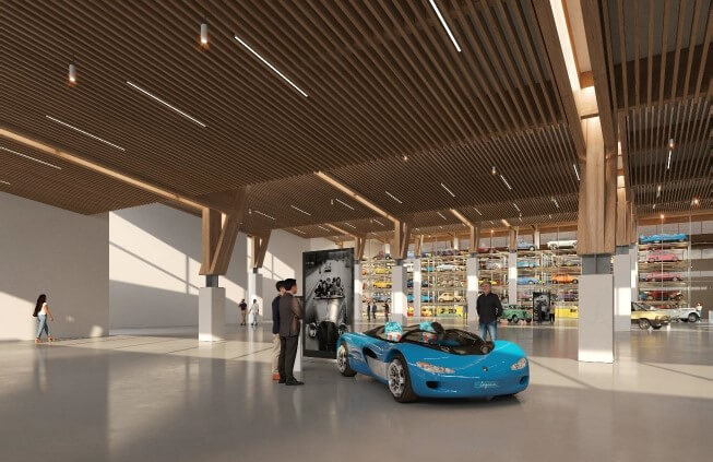 image de perspective espace evenementiel et stockage sur palettiers jacob celnikier cga